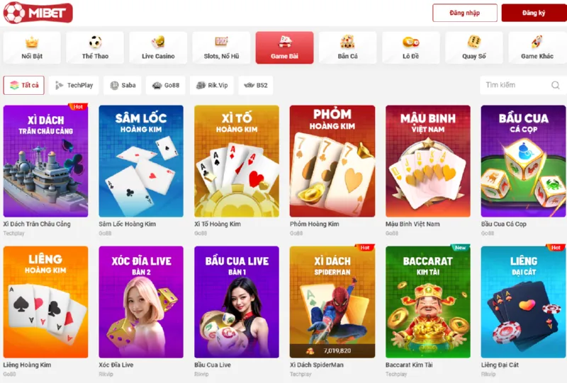 Truy cập vào trang chủ MIBET